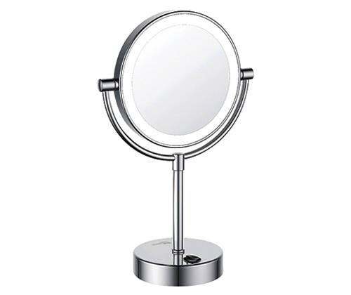 K-1005 Double-sided mirror with LED illumination, normal and 3x magnification