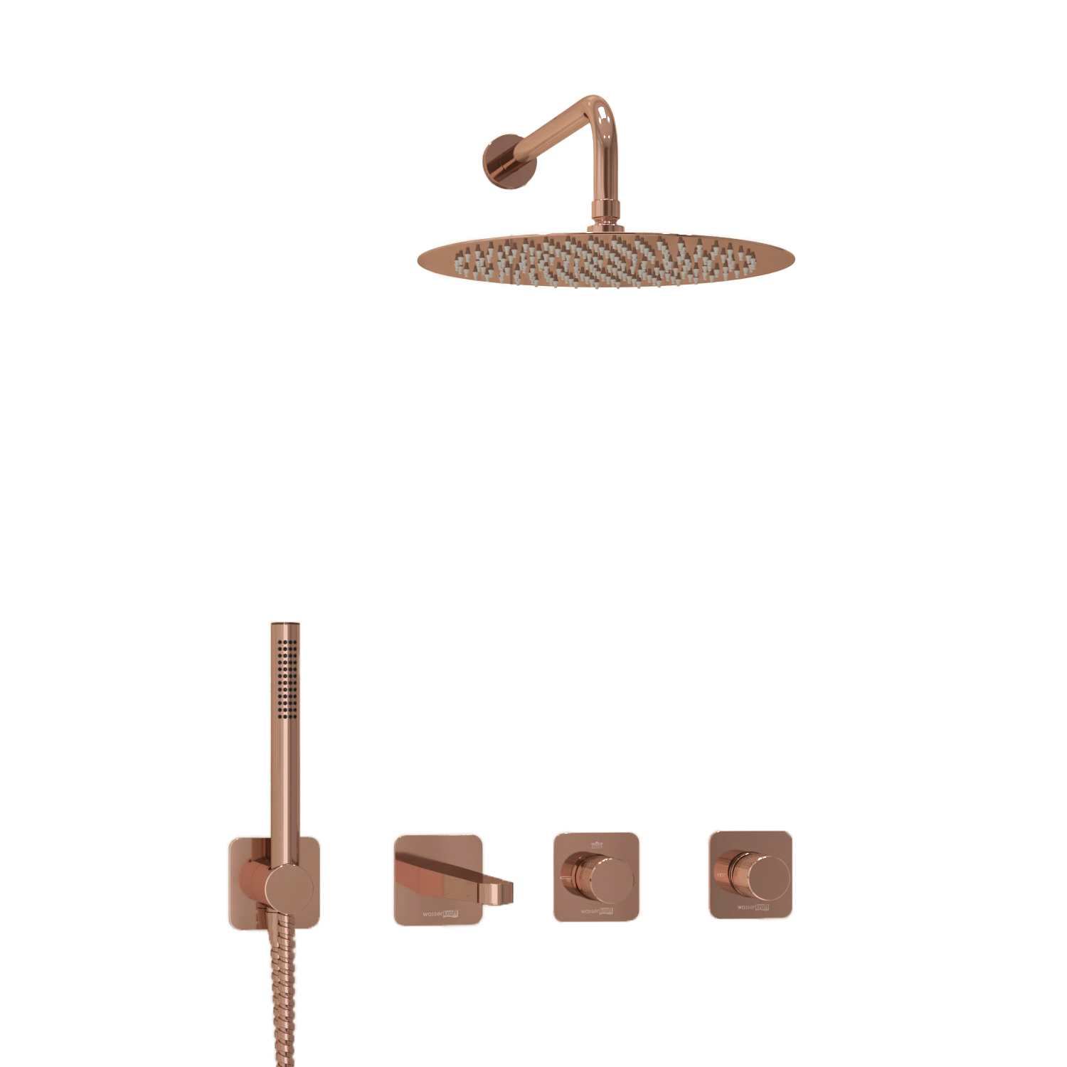 A8851.310.311.338.330.290.292.291 Built-in bath set with overhead shower head, shower head and spout
