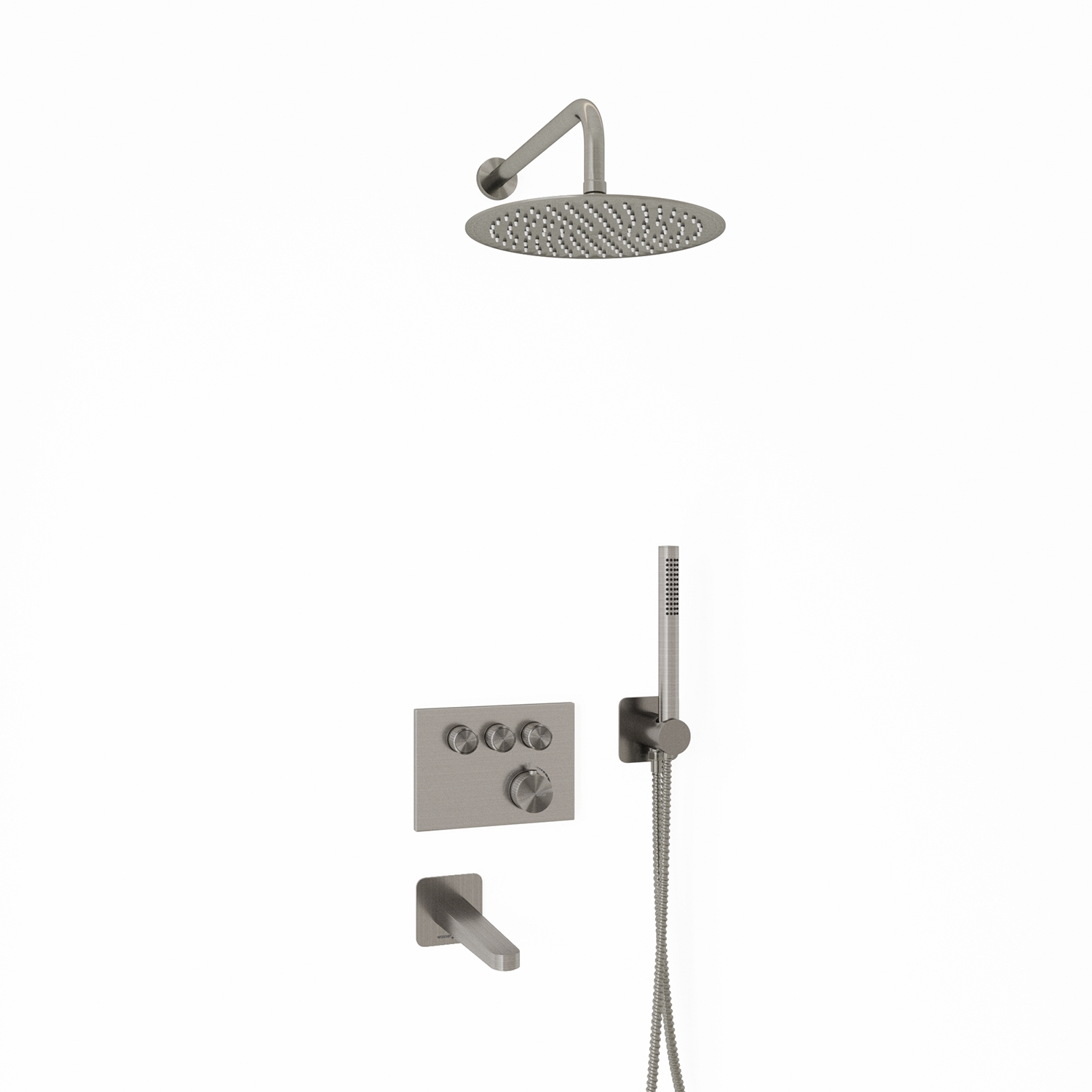 A4258.097.121.275.100.276.298 Thermo Built-in bath set with overhead shower head, shower head and spout