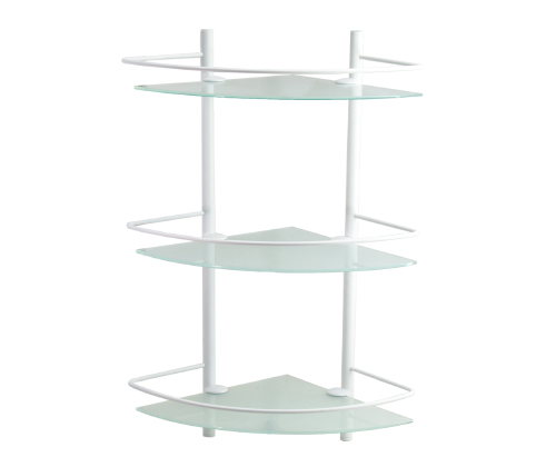 K-3133WHITE Corner glass shelf