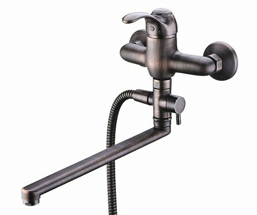 Isar 1302L Single-lever shower mixer with long spout