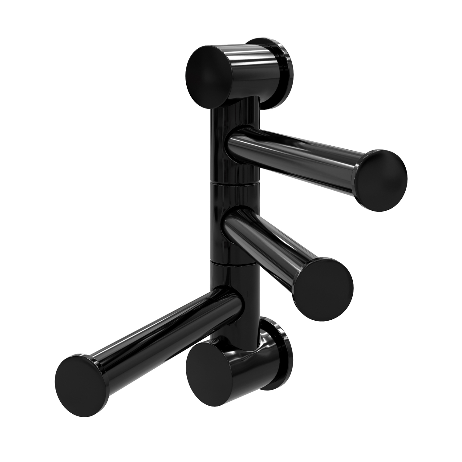 K-1053POLISHED BLACK 3-bar towel rail