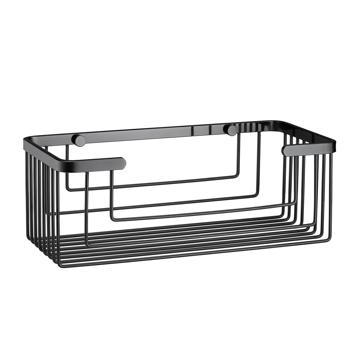 K-711POLISHED BLACK Straight metal shelf