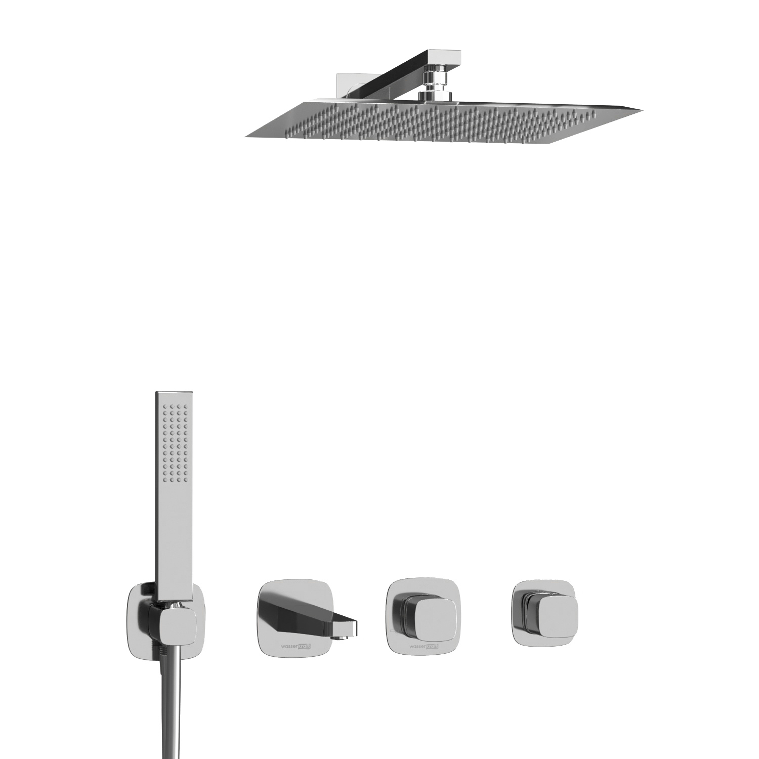A8651.313.314.090.118.326.087.103 Built-in bath set with overhead shower head, shower head and spout