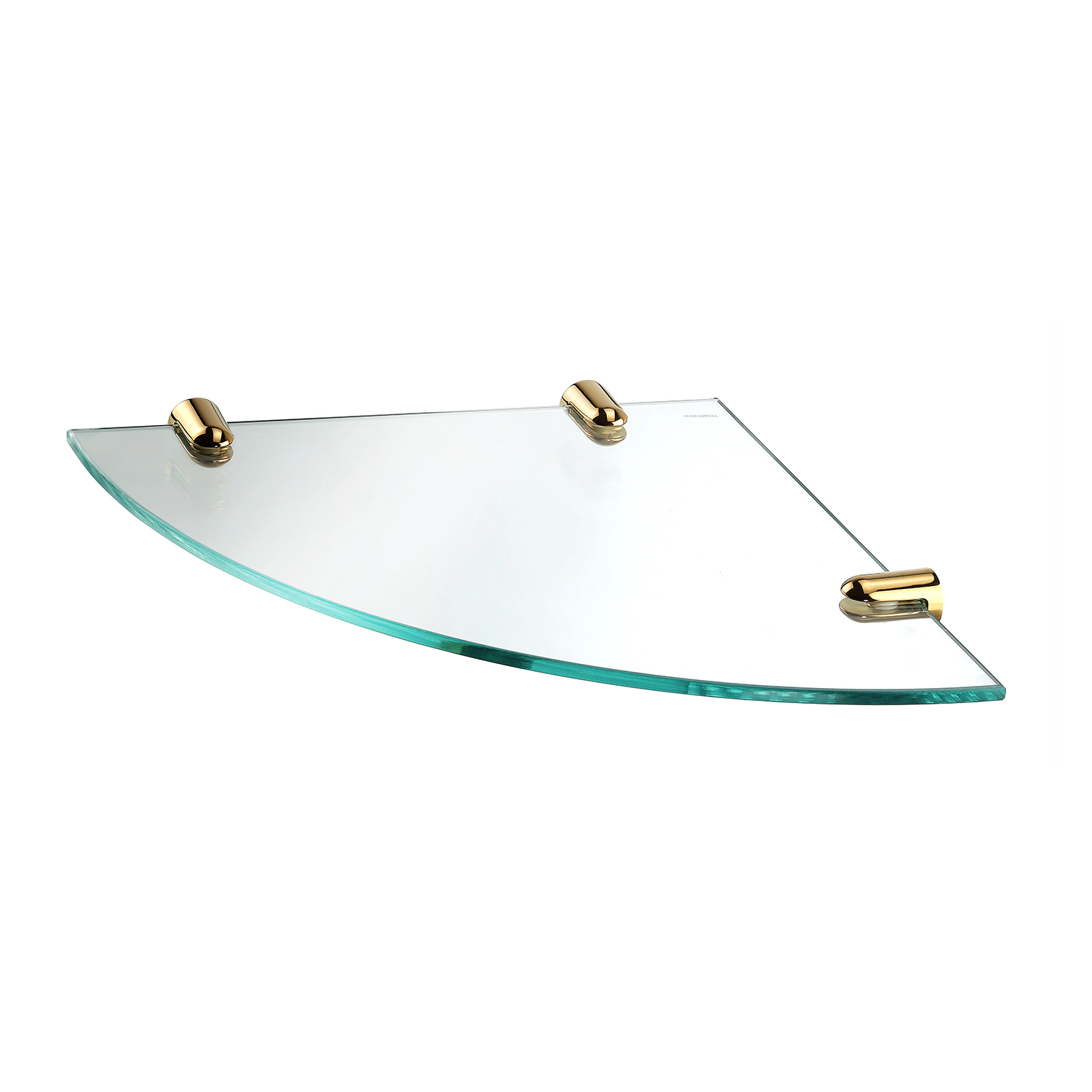 K-533POLISHED GOLD Corner glass shelf