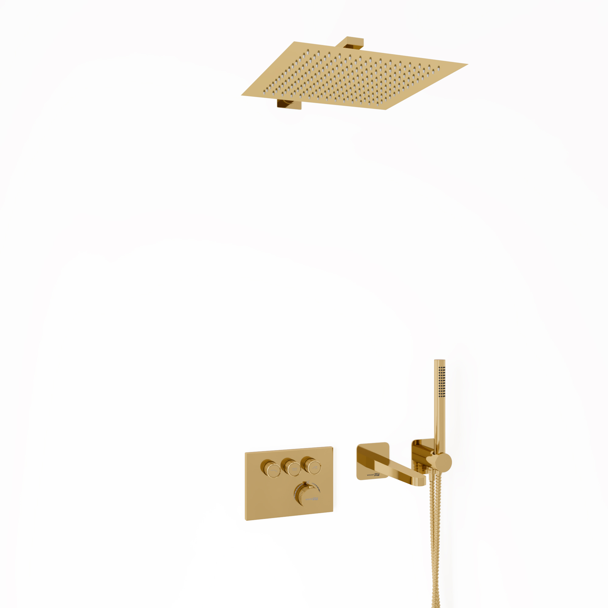 A7158.183.261.280.197.281.187 Thermo Built-in bath set with overhead shower head, shower head and spout