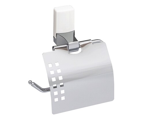 К-5025WHITE Toilet paper holder with lid