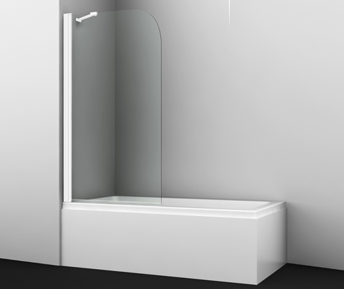 Leine 35P01-80WHITE Fixed Pivot Bath Screen