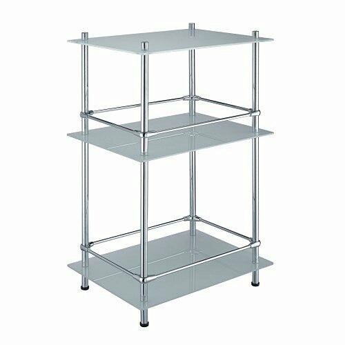 K-4033 Triple freestanding glass shelf with rail