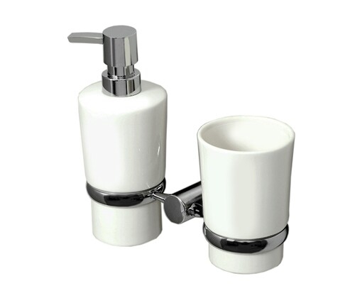K-28289 Holder with cup and soap dispenser