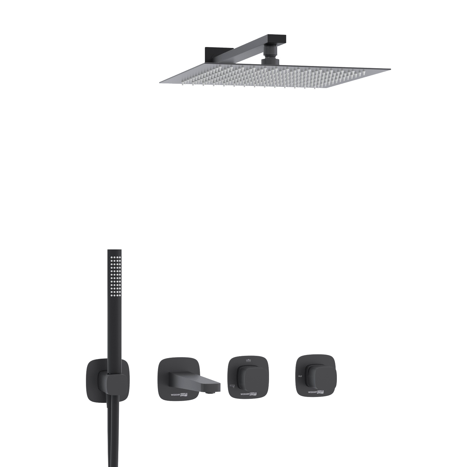 A9151.265.315.219.162.327.242.217 Built-in bath set with overhead shower head, shower head and spout
