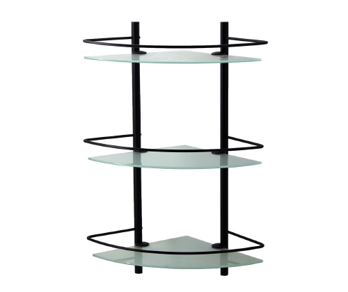 K-3133BLACK Corner glass shelf